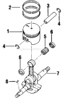 Part Location Diagram of 22152-41250 Shindaiwa Washer, Thrust