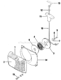 Part Location Diagram of 22150-75450 Shindaiwa Washer