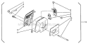 Muffler Diagram and Parts List for 575  Shindaiwa Chainsaw