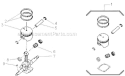 Piston, Crankshaft Diagram and Parts List for 577  Shindaiwa Chainsaw