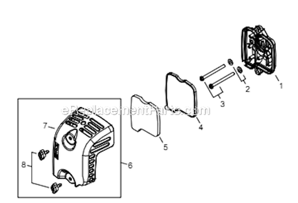 Page J Diagram and Parts List for PS344 T15312001001 - T15312999999 Shindaiwa Power Broom