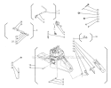 Rear Handle Assembly Diagram and Parts List for 695  Shindaiwa Chainsaw