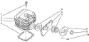 Cylinder Diagram and Parts List for 695  Shindaiwa Chainsaw