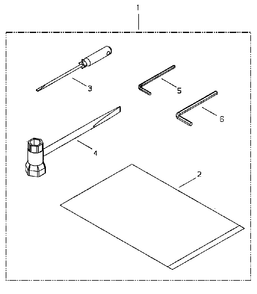 Tools Diagram and Parts List for 360EMC 20001001 - 20999999 Shindaiwa Chainsaw
