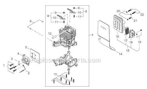 Part Location Diagram of C051000940 Shindaiwa Gear Case Asy