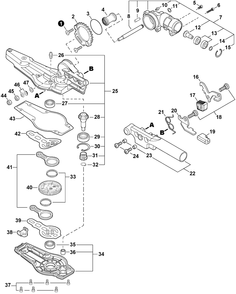 Gear Case - Original Diagram and Parts List for 9001051 99922238095 Shindaiwa Trimmer