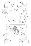 Front Handle Diagram and Parts List for 757  Shindaiwa Chainsaw