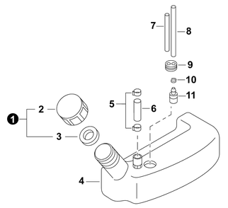 Fuel System Diagram and Parts List for ES800 H05120001001 - H05120999999 Shindaiwa Sprayer