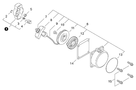 Starter Diagram and Parts List for EB500 P30236000000 - P30236999999 Shindaiwa Leaf Blower / Vacuum