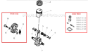 Part Location Diagram of A101000400 Shindaiwa Piston Ring