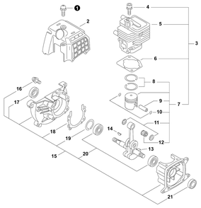 Engine Diagram and Parts List for ES800 H05120001001 - H05120999999 Shindaiwa Sprayer