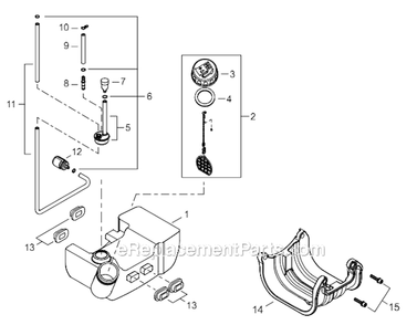 Page H Diagram and Parts List for PS344 T15312001001 - T15312999999 Shindaiwa Power Broom