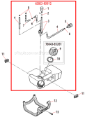 Page E Diagram and Parts List for AH231  Shindaiwa Hedge Trimmer