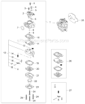 Page J Diagram and Parts List for AH2510  Shindaiwa Hedge Trimmer
