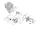 Page E Diagram and Parts List for AH254 T12711001001 - T12711999999 Shindaiwa Hedge Trimmer