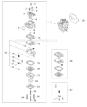 Page J Diagram and Parts List for AHS2510  Shindaiwa Hedge Trimmer
