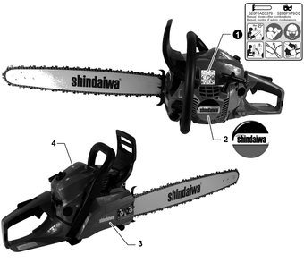 Part Location Diagram of X562000170 Shindaiwa Label - Starter - Shindaiwa