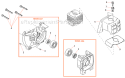 Page B Diagram and Parts List for B450  Shindaiwa Brush Cutter