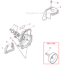Page B Diagram and Parts List for B45  Shindaiwa Brush Cutter
