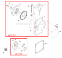 Page D Diagram and Parts List for B530  Shindaiwa Brush Cutter