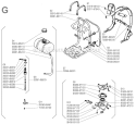 Page G Diagram and Parts List for BP-35  Shindaiwa Brush Cutter