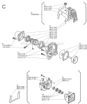 Page C Diagram and Parts List for C-250  Shindaiwa Brush Cutter