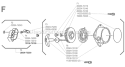 Part Location Diagram of A052000350 Shindaiwa Starter Pulley Assembly