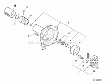 Page B Diagram and Parts List for C242 T16611001001 - T16611999999 Shindaiwa Brush Cutter