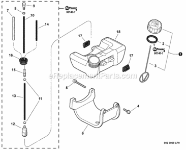 Page H Diagram and Parts List for C242 T16713001001 - T16713999999 Shindaiwa Brush Cutter