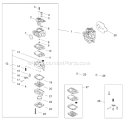 Page F Diagram and Parts List for C2510  Shindaiwa Brush Cutter