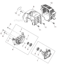Part Location Diagram of A160001550 Shindaiwa Engine Cover