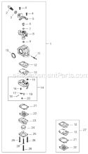 Page G Diagram and Parts List for C282  Shindaiwa Brush Cutter