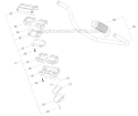 Handle Diagram and Parts List for C3410  Shindaiwa Brush Cutter