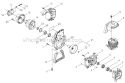 Crankcase, Engine Cover, Fan Cover Diagram and Parts List for C35 20000001-20002240 Shindaiwa Brush Cutter
