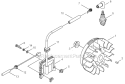 Flywheel, Ignition Coil Diagram and Parts List for C35 20000001-20002240 Shindaiwa Brush Cutter