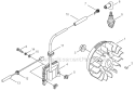Flywheel, Ignition Coil Diagram and Parts List for C35 9014161-9099999 Shindaiwa Brush Cutter