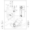 Page I Diagram and Parts List for CT2510  Shindaiwa Cultivator