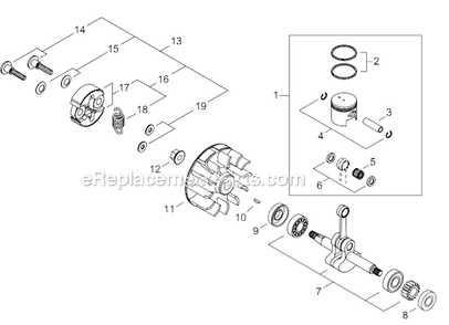 Page C Diagram and Parts List for PS344 T15312001001 - T15312999999 Shindaiwa Power Broom