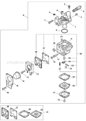 Part Location Diagram of P005002290 Echo Diaphragm And Gasket Kit