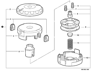 Part Location Diagram of 78890-11000 Shindaiwa Speed-Feed 375 Trimmer Head