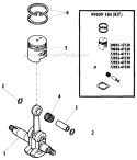 Piston, Crankshaft Diagram and Parts List for EB240  Shindaiwa Leaf Blower / Vacuum