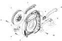 Handle, Impeller Diagram and Parts List for EB240  Shindaiwa Leaf Blower / Vacuum