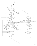 Carburetor Diagram and Parts List for EB45  Shindaiwa Leaf Blower / Vacuum