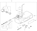 Fuel System Diagram and Parts List for EB45  Shindaiwa Leaf Blower / Vacuum