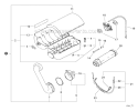 Intake Diagram and Parts List for EB45  Shindaiwa Leaf Blower / Vacuum