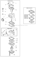 Page N Diagram and Parts List for EB480  Shindaiwa Leaf Blower / Vacuum