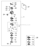 Page G Diagram and Parts List for EB501  Shindaiwa Leaf Blower / Vacuum