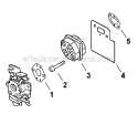 Page B Diagram and Parts List for EB633RT P02511001001-P02511999999 Shindaiwa Leaf Blower / Vacuum