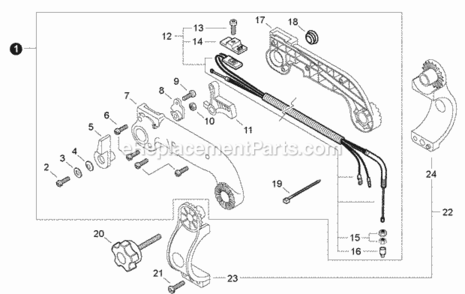 Part Location Diagram of 35131107560 Shindaiwa HANDLE, CONTROL - RIGHT