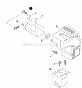 Engine_Cover Diagram and Parts List for EB633RT P39213001001 - P39213999999 Shindaiwa Leaf Blower / Vacuum